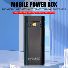 2 slots 18650 Battery Charger Portable Power Bank Kit DIY Fast Charging- Power Bank Shell Case Box Power Bank Charge Storage Box