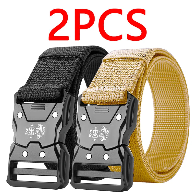 2PC Tactical Waist Belt - Durable Automatic Buckle, Perfect for Outdoor Adventures, Unisex Accessories for Men and Women